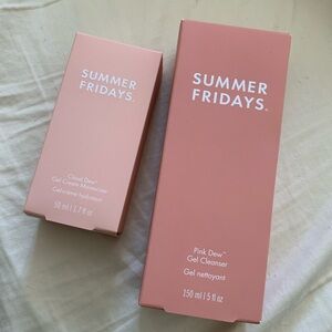 Summer Fridays Pink Bundle new with box gel cleanser & gel cream moisturizer